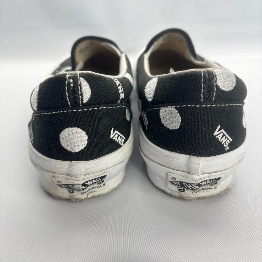 Vans Slip-On Women Size 7 Black Polka Dot Vault Originals Sneakers - Picture 5 of 9